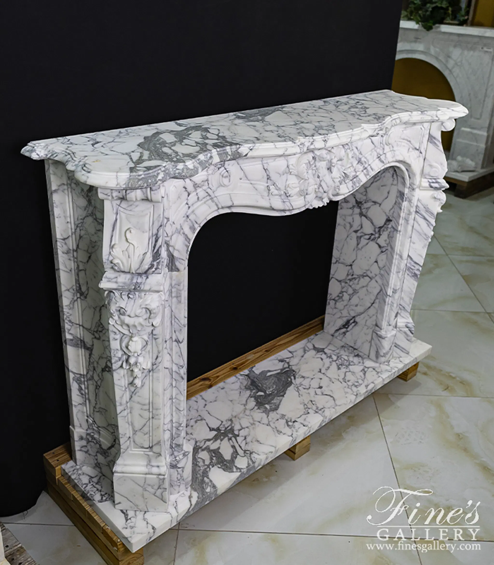 Marble Fireplaces - Rare Louis XV French Itailan Calacatta Marble
